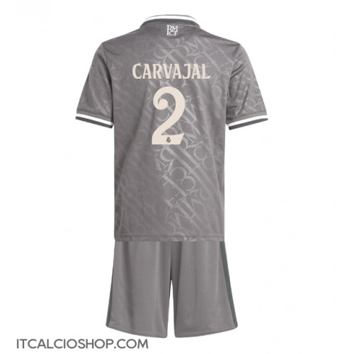Real Madrid Daniel Carvajal #2 Terza Maglia Bambino 2024-25 Manica Corta (+ Pantaloni corti)